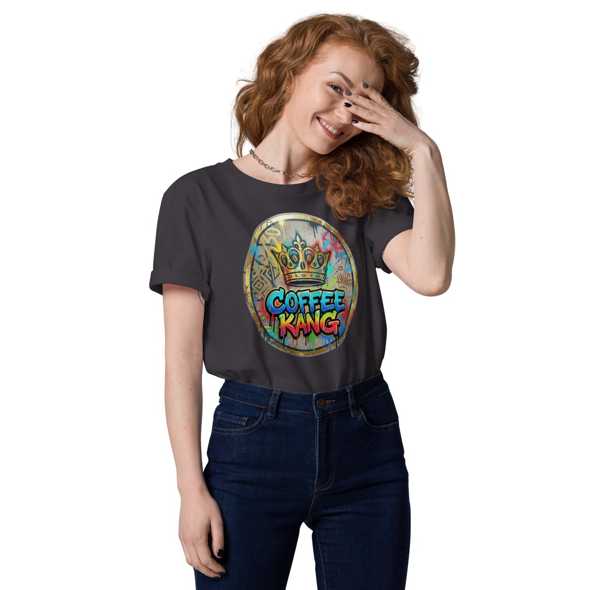 Unisex organic cotton t-shirt featuring colorful &