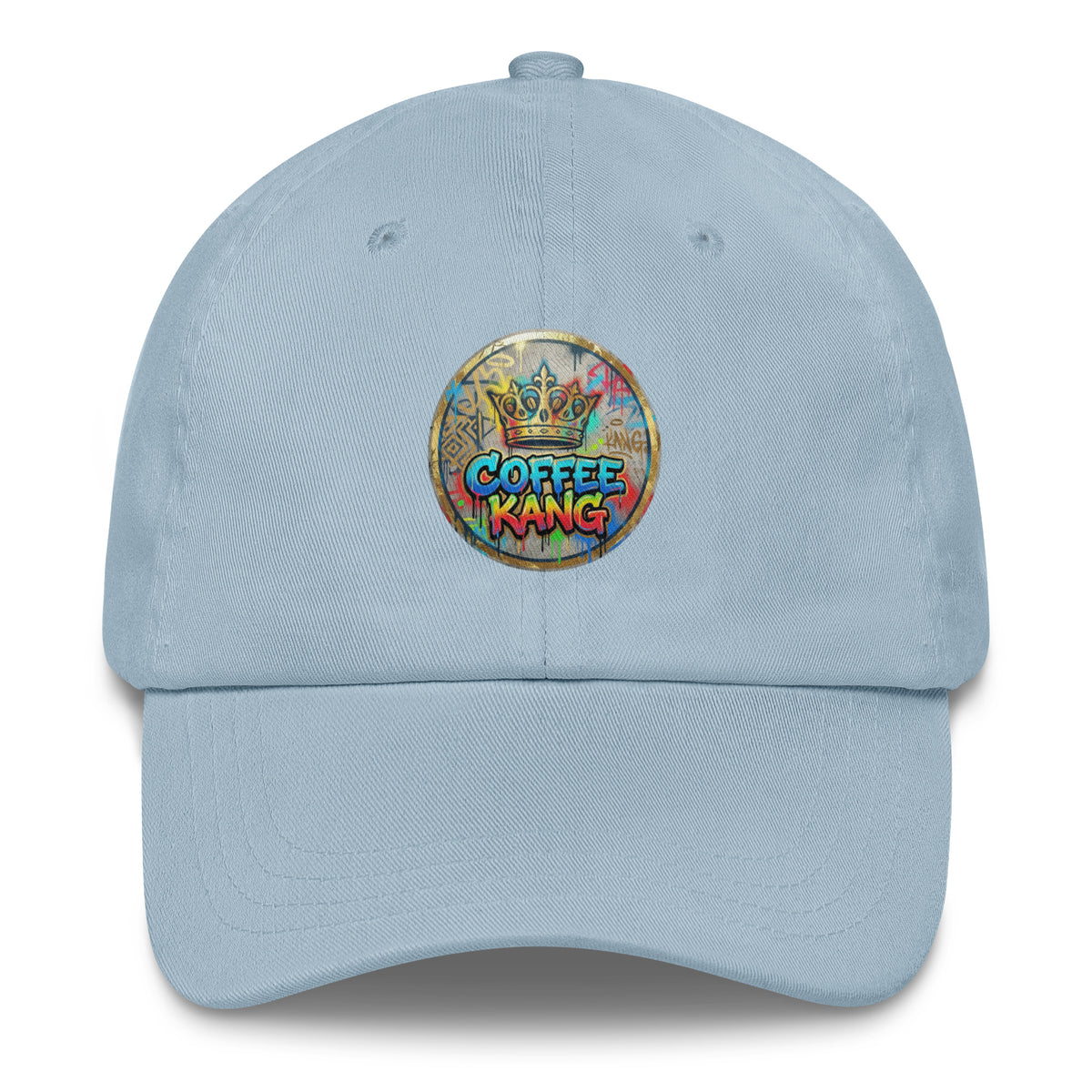 Adjustable dad hat in light blue with round &