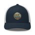 trucker cap with mesh back featuring a colorful &