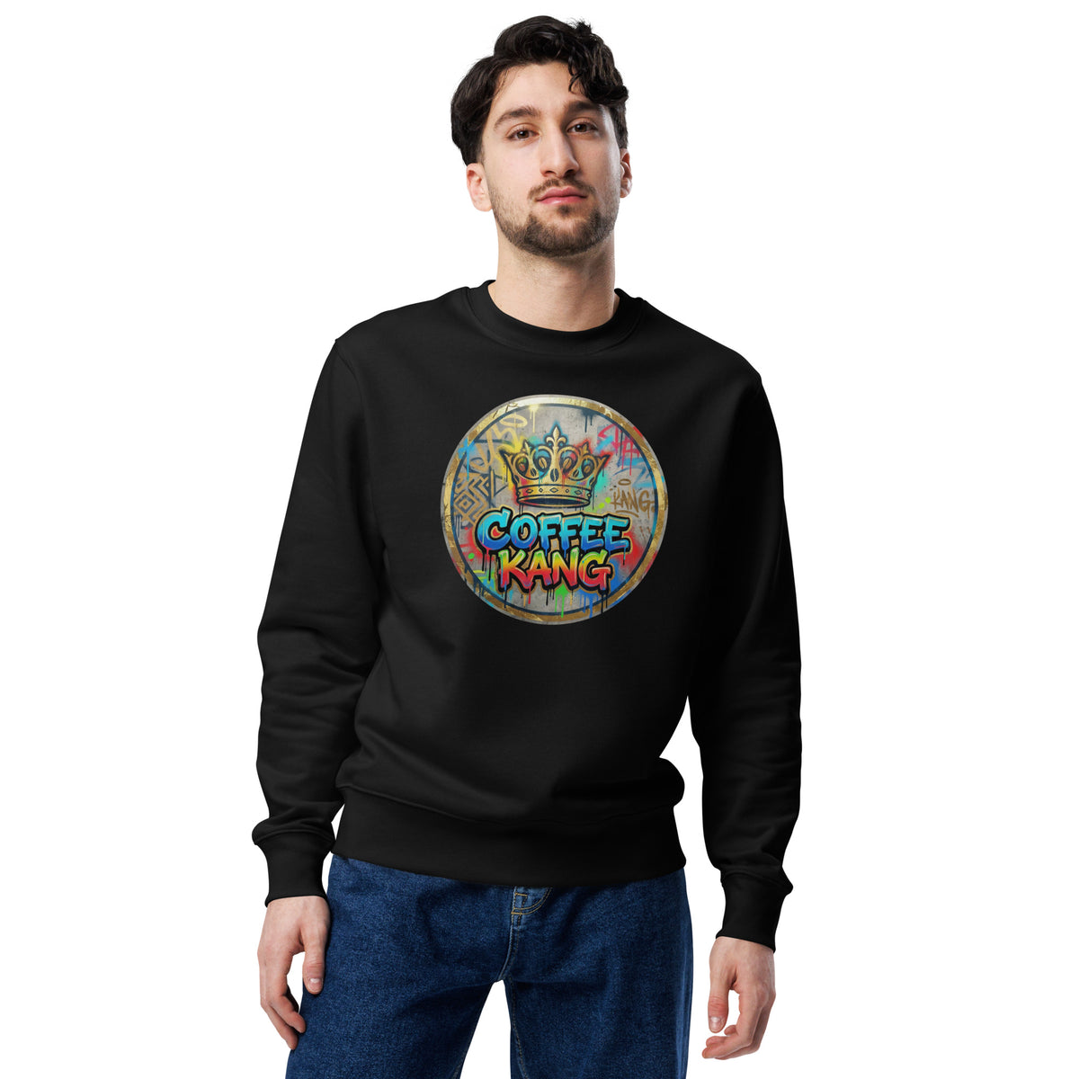 Unisex eco sweatshirt featuring a vibrant &