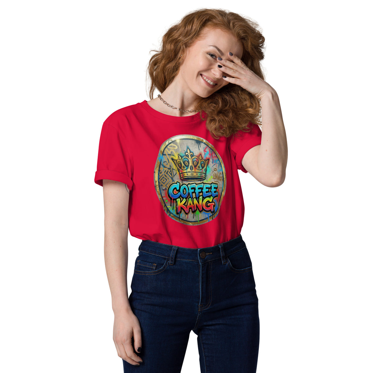 Unisex organic cotton t-shirt with colorful &